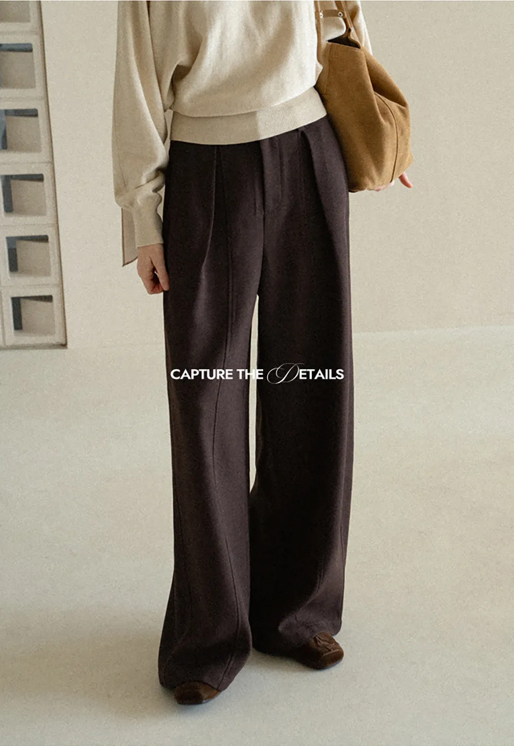 High Waist Wide Leg Pleated Casual Pants
