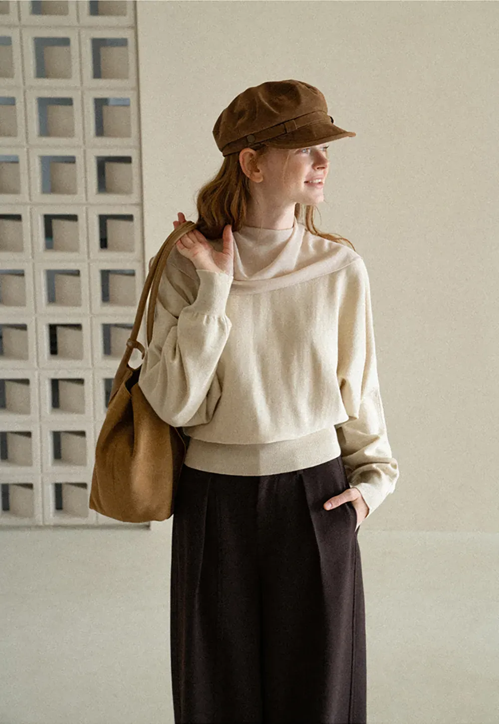 High Waist Wide Leg Pleated Casual Pants