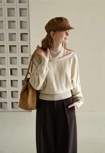 High Waist Wide Leg Pleated Casual Pants
