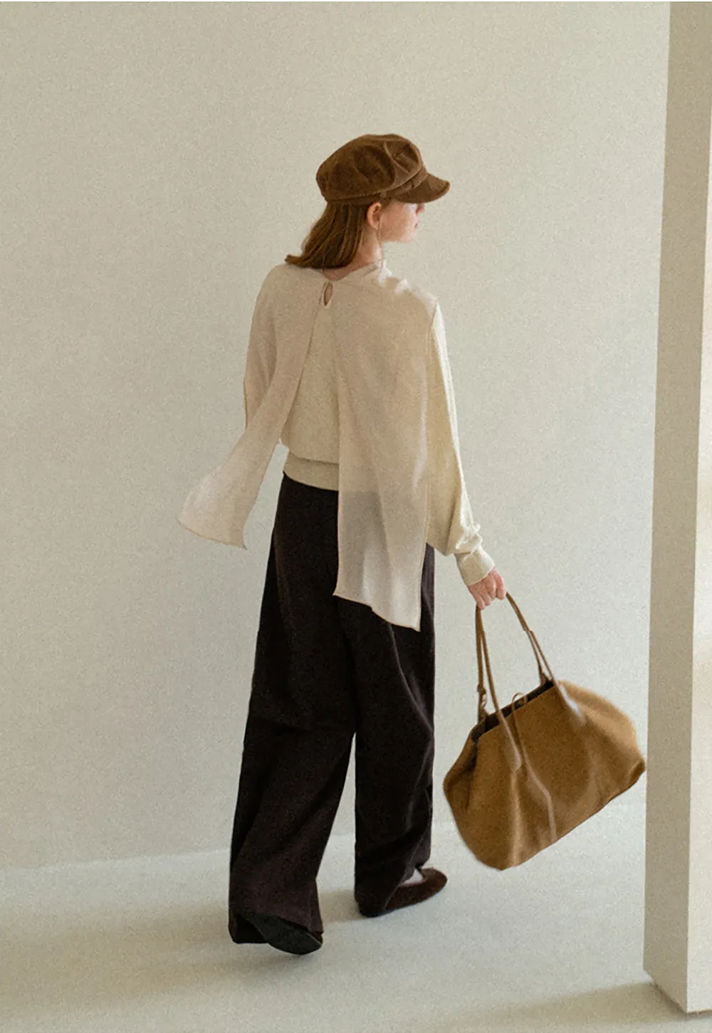 High Waist Wide Leg Pleated Casual Pants