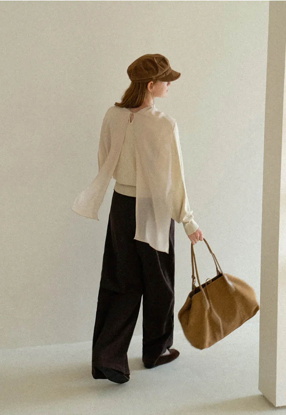 High Waist Wide Leg Pleated Casual Pants