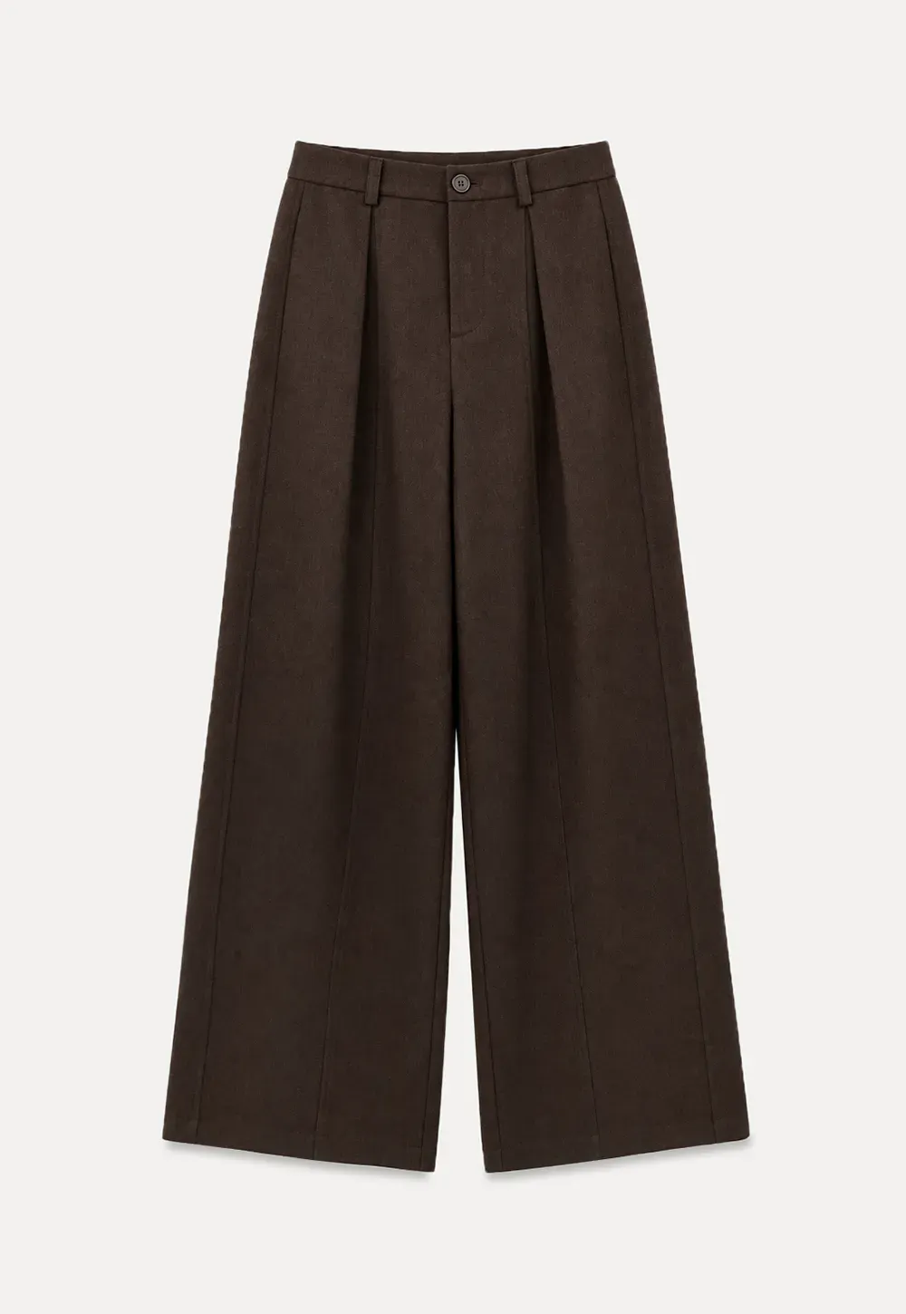 High Waist Wide Leg Pleated Casual Pants