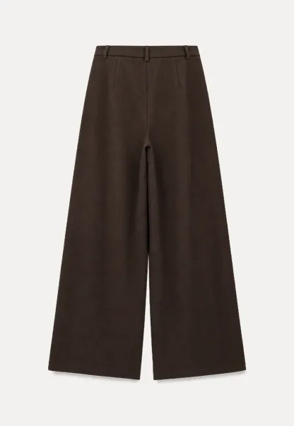 High Waist Wide Leg Pleated Casual Pants