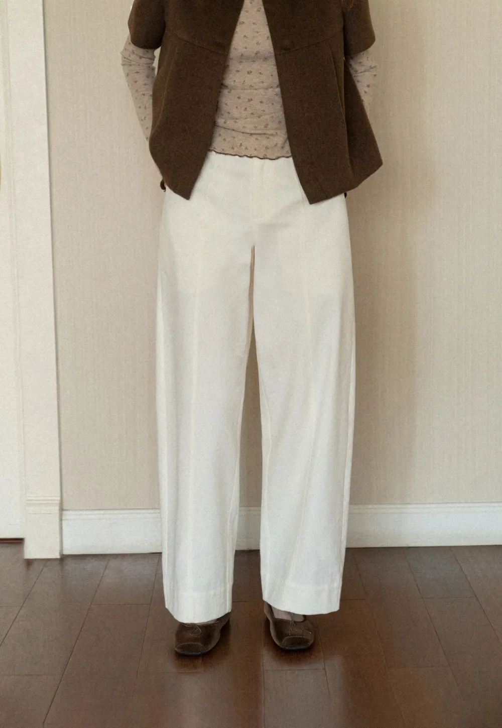 Wide Leg Straight Cut Casual Pants