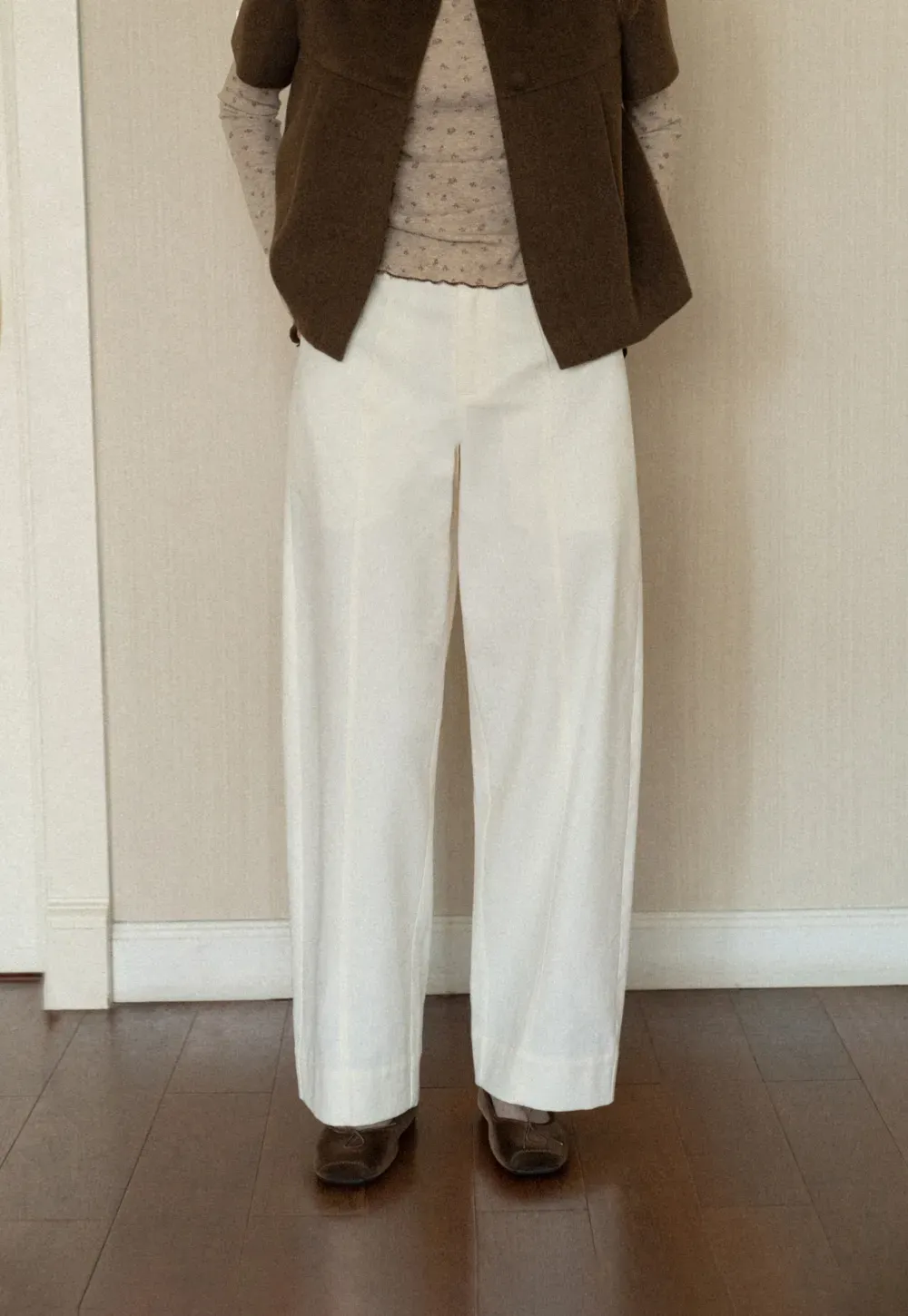 Wide Leg Straight Cut Casual Pants