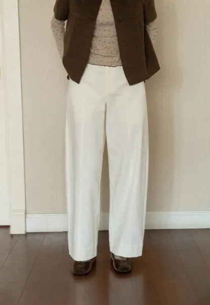 Wide Leg Straight Cut Casual Pants