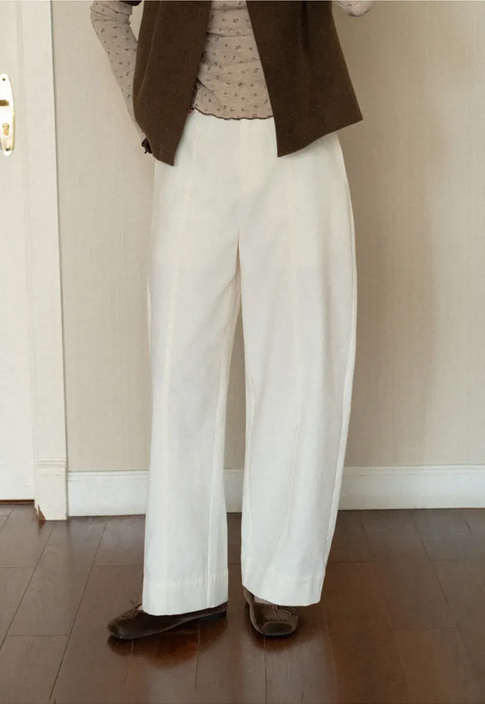 Wide Leg Straight Cut Casual Pants