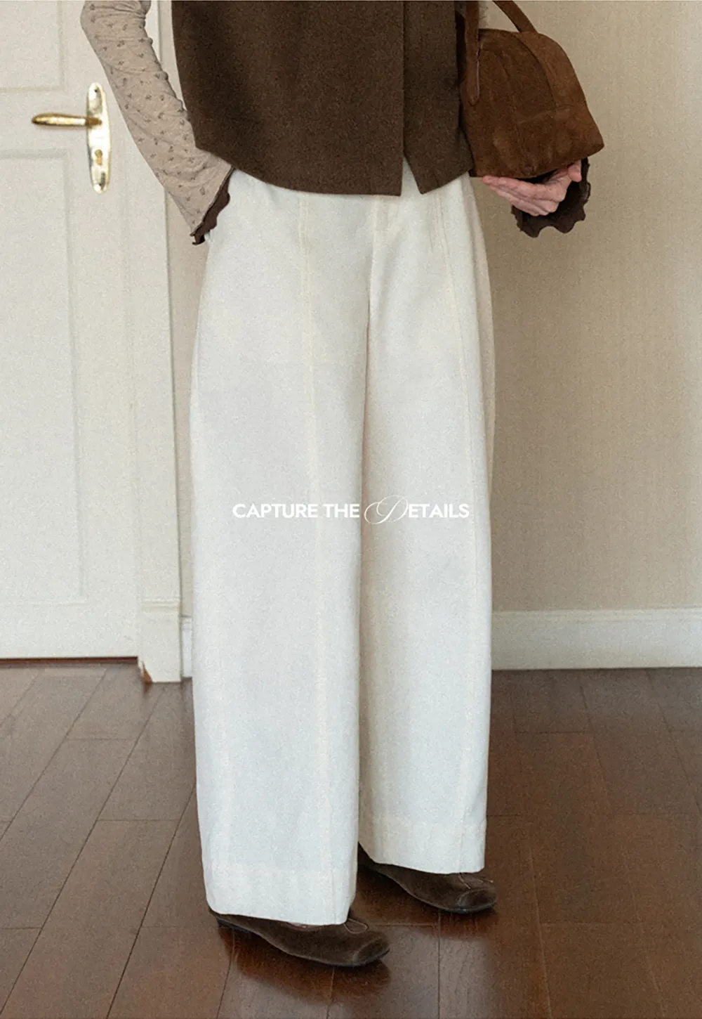 Wide Leg Straight Cut Casual Pants