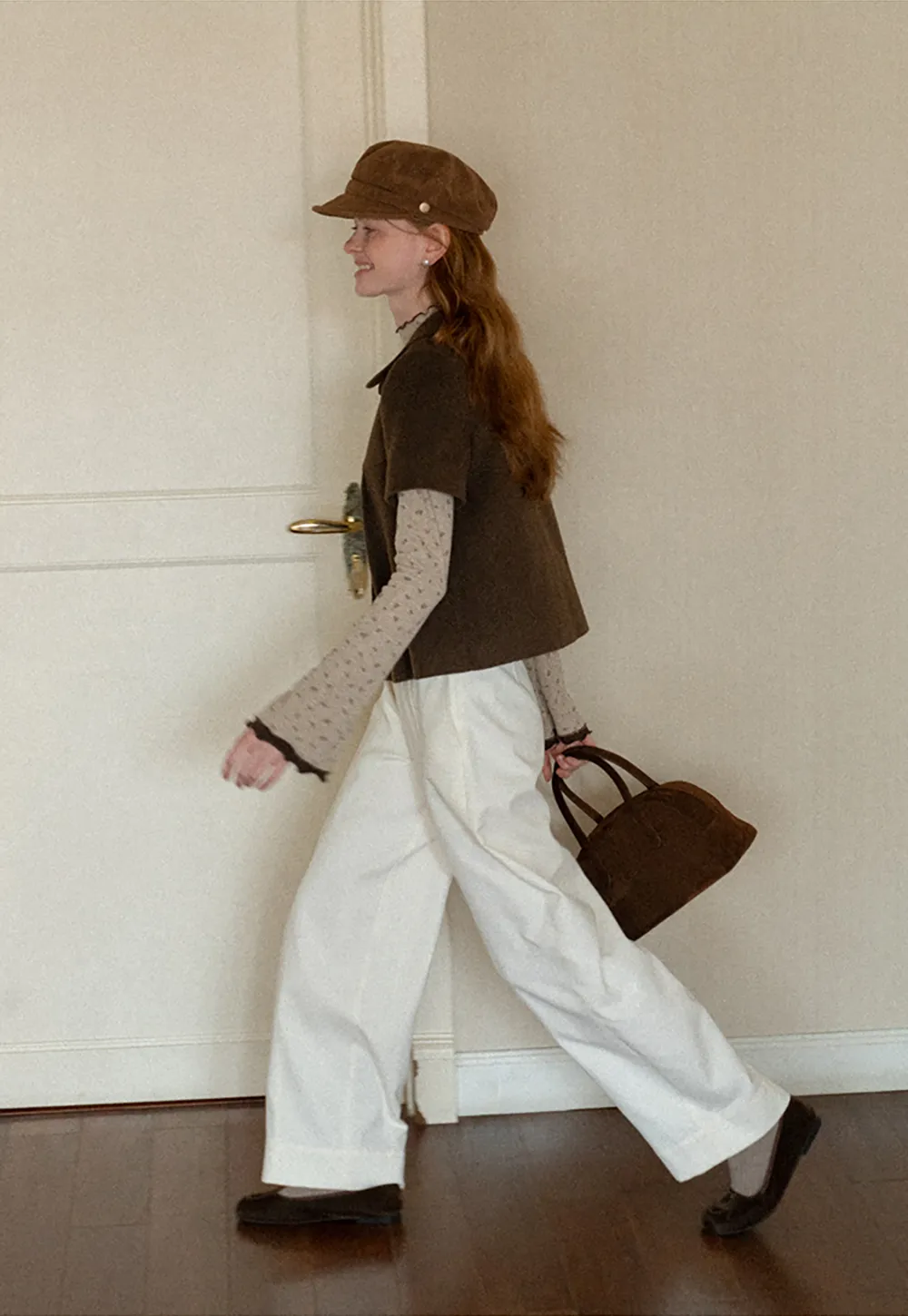 Wide Leg Straight Cut Casual Pants