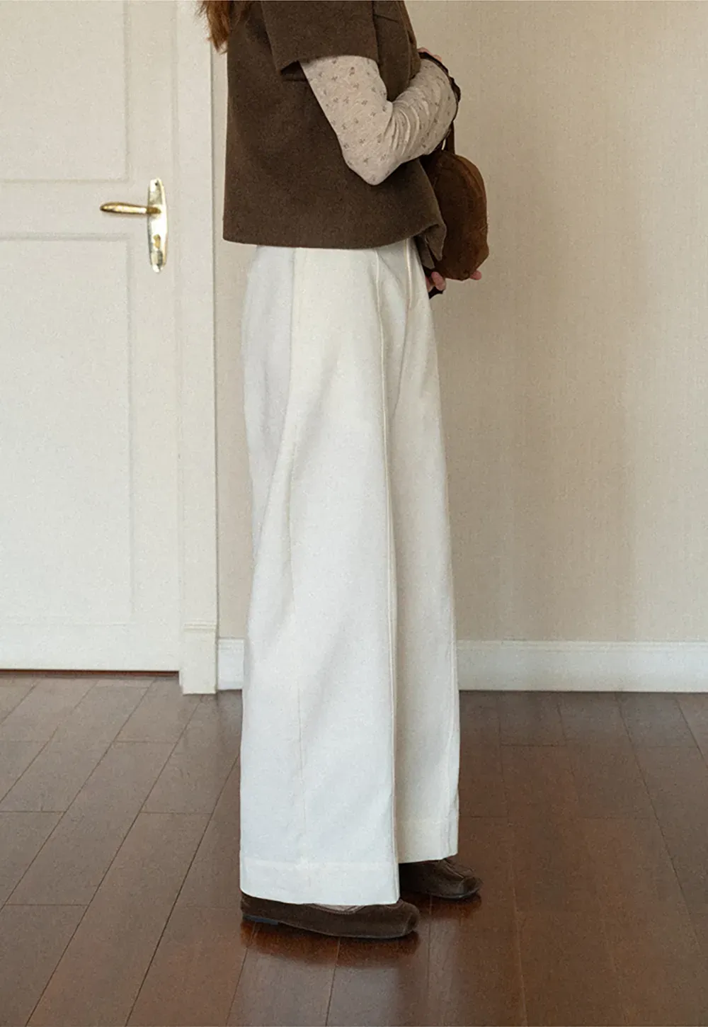 Wide Leg Straight Cut Casual Pants