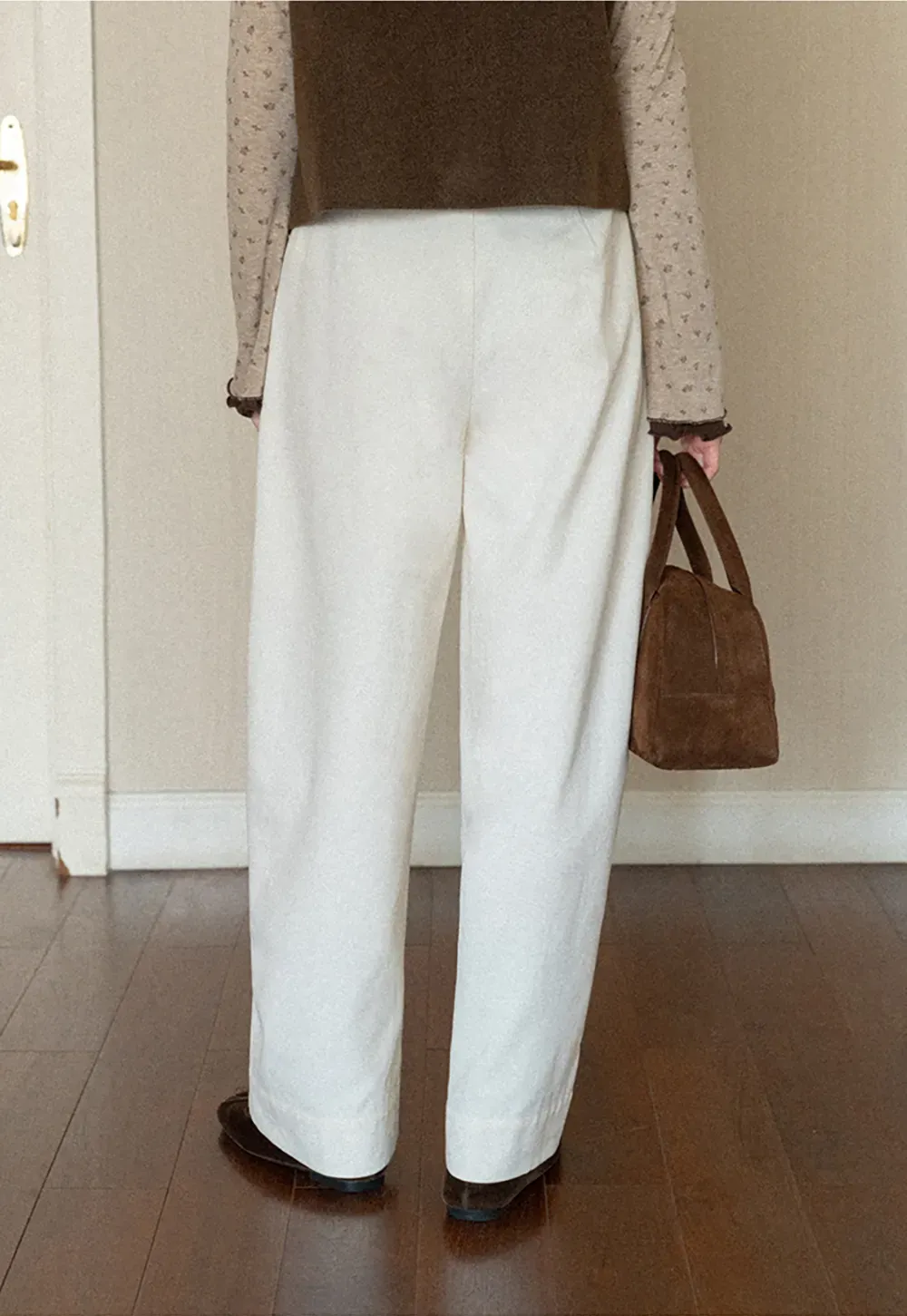 Wide Leg Straight Cut Casual Pants