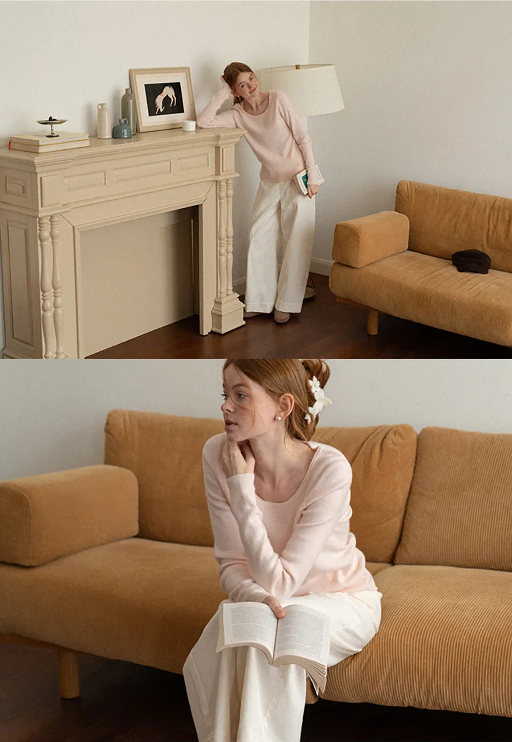 Wide Leg Straight Cut Casual Pants