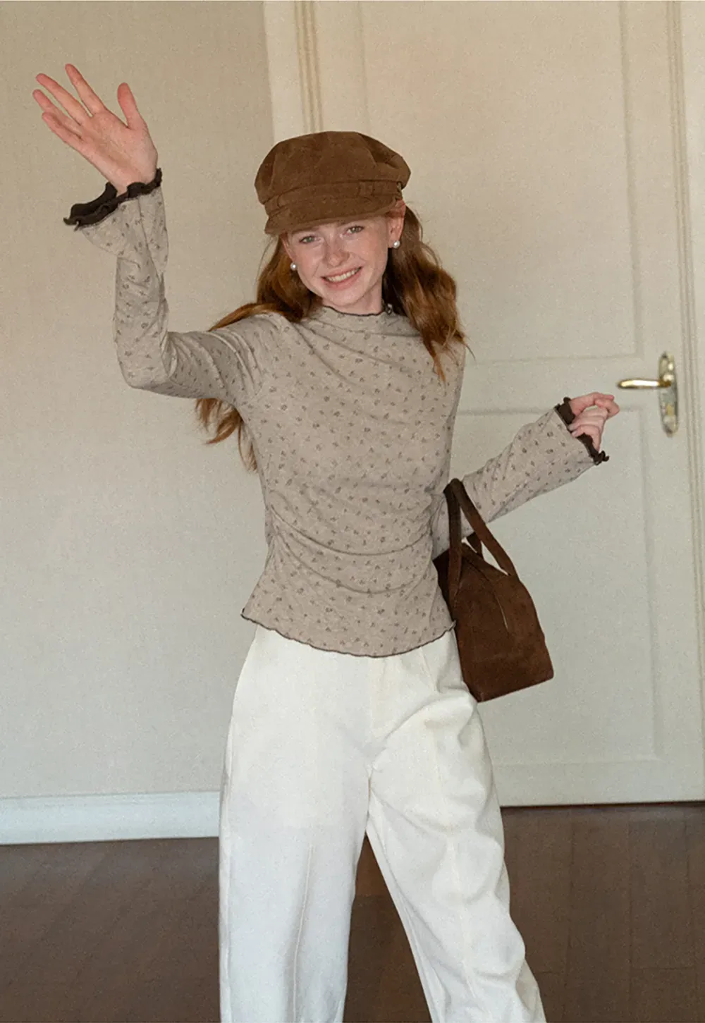 Wide Leg Straight Cut Casual Pants