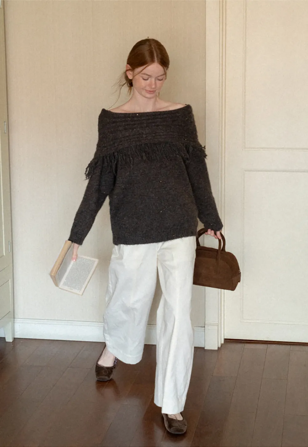Wide Leg Straight Cut Casual Pants