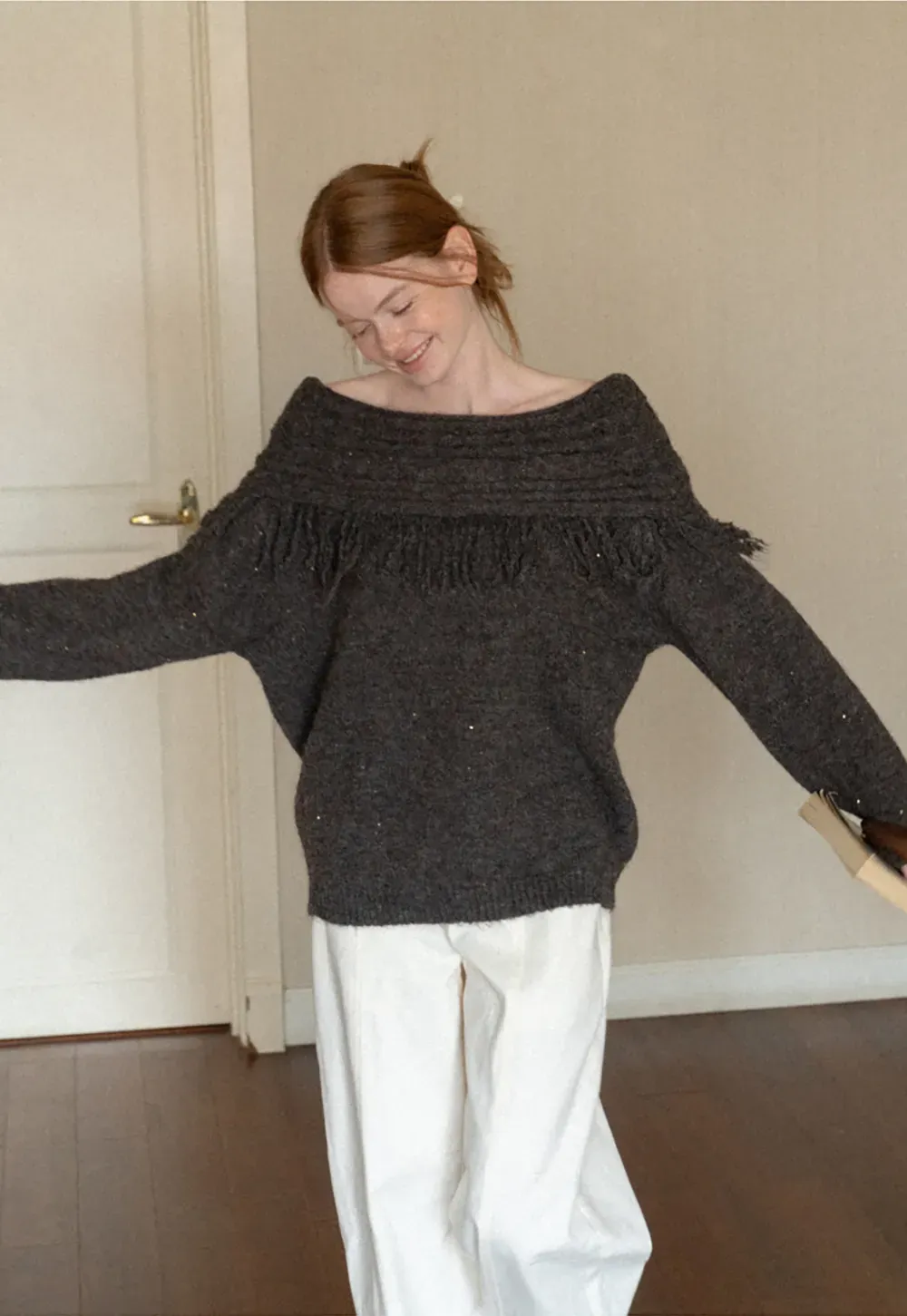 Wide Leg Straight Cut Casual Pants
