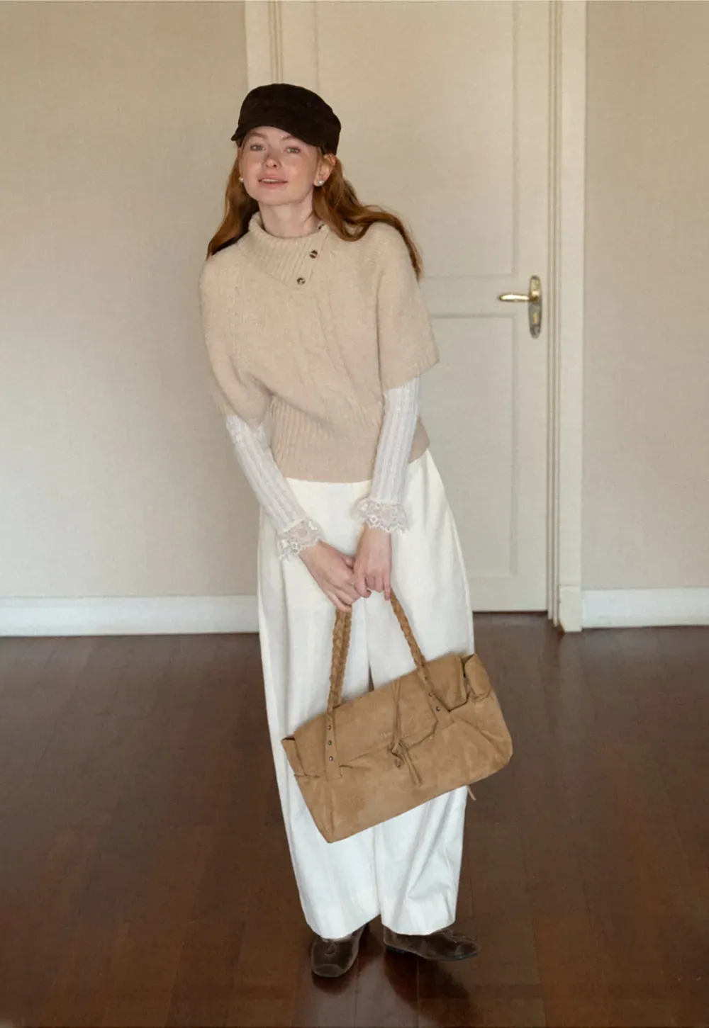 Wide Leg Straight Cut Casual Pants