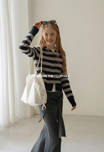 Wrap Waist Flared Casual Pants