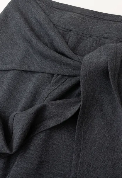 Wrap Waist Flared Casual Pants