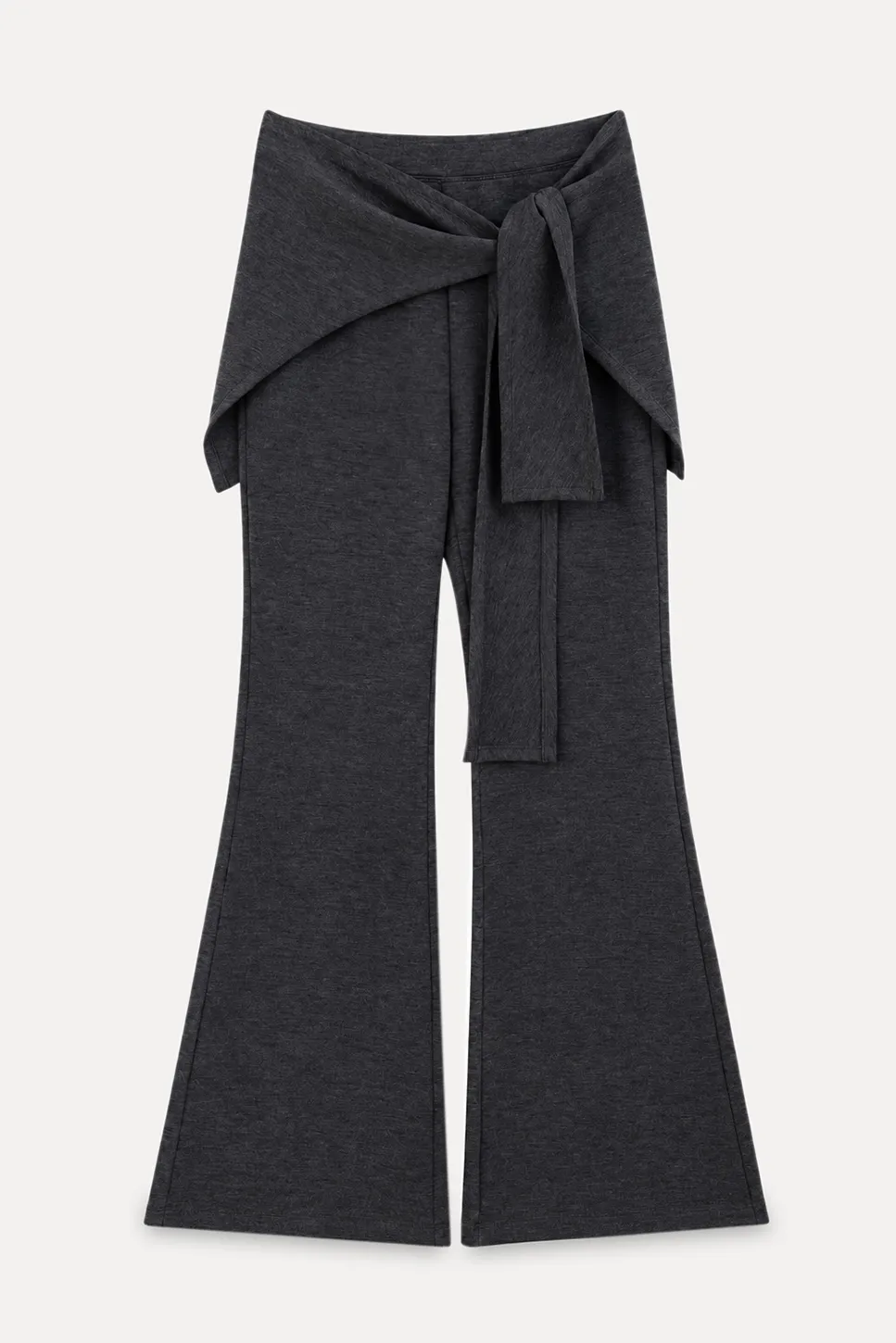 Wrap Waist Flared Casual Pants