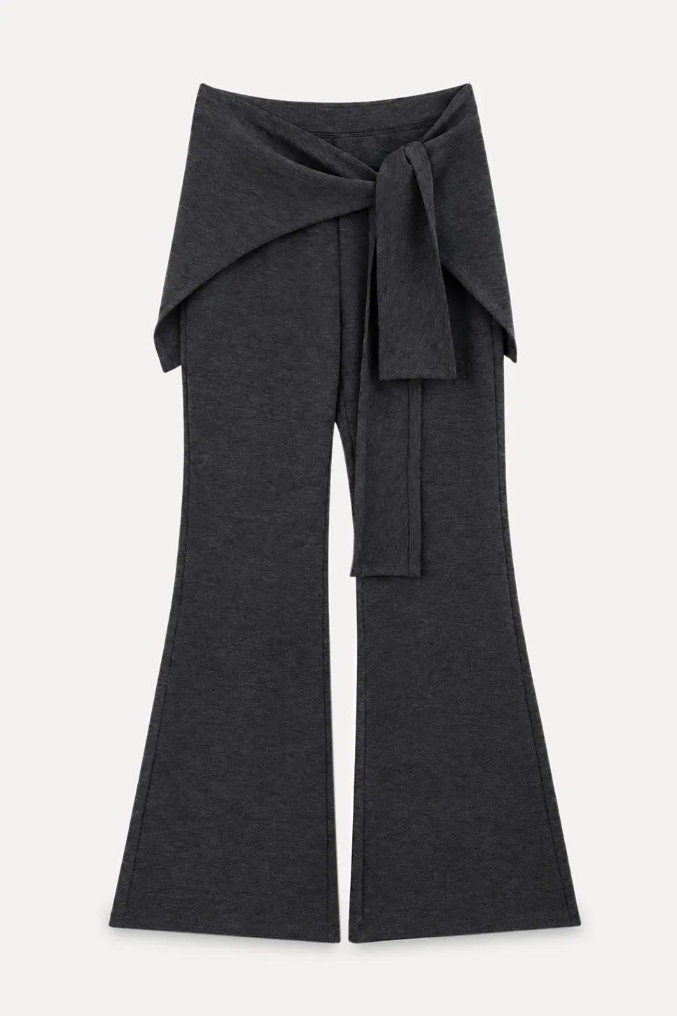 Wrap Waist Flared Casual Pants