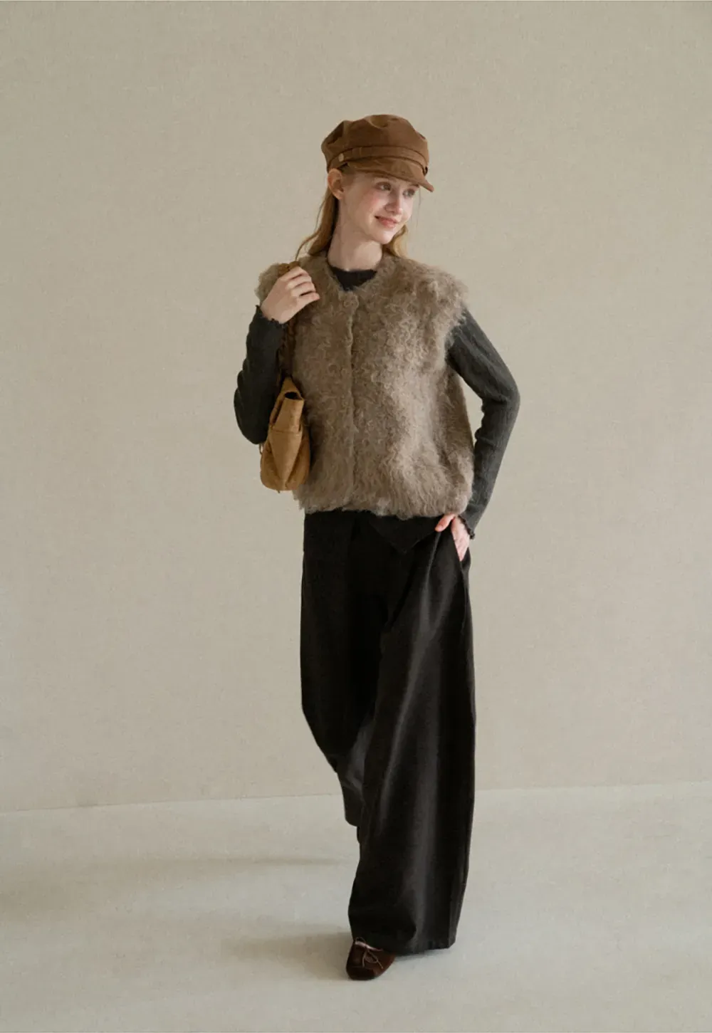 Lace Trim High Waist Wide Leg Casual Pants