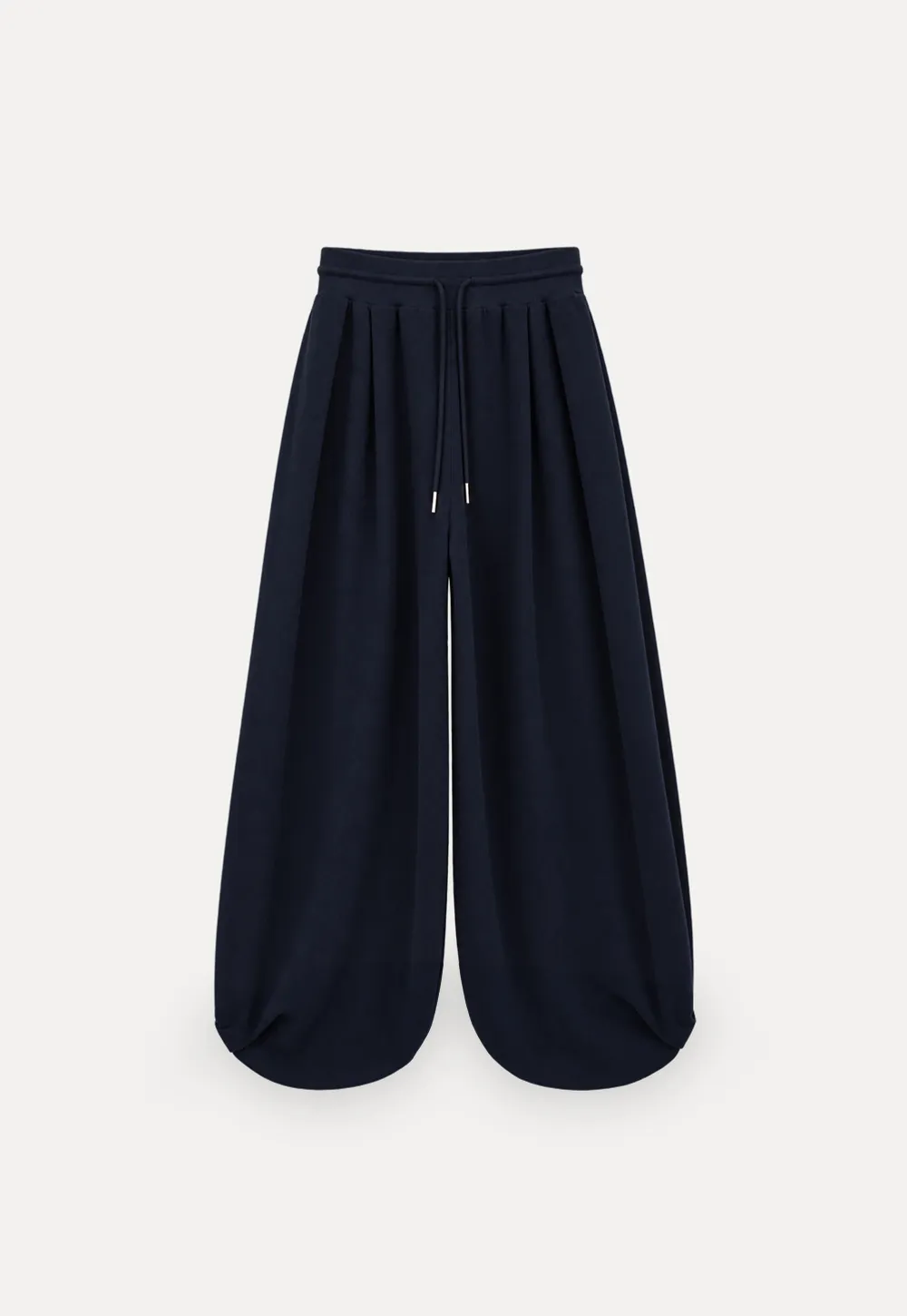 High Waist Drawstring Wide Leg Casual Pants