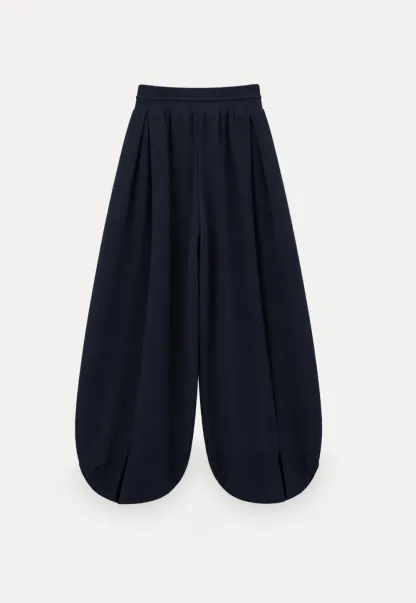 High Waist Drawstring Wide Leg Casual Pants