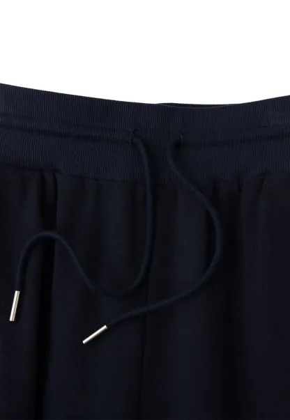 High Waist Drawstring Wide Leg Casual Pants