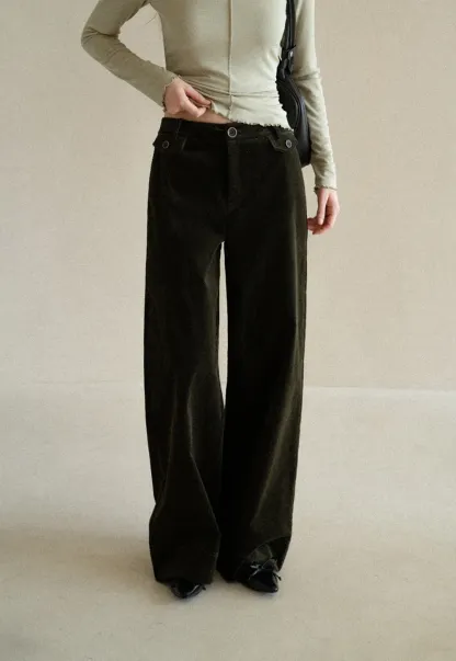 Wide Leg Corduroy Casual Pants