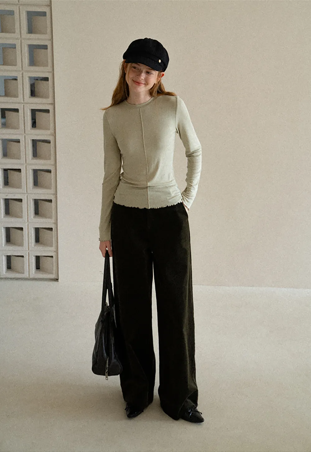 Wide Leg Corduroy Casual Pants