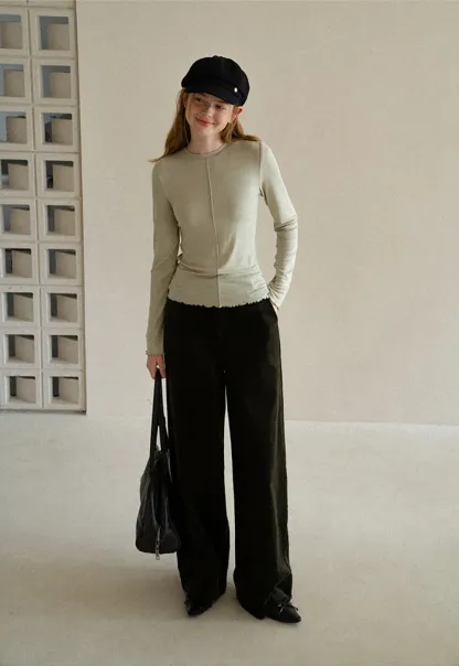 Wide Leg Corduroy Casual Pants