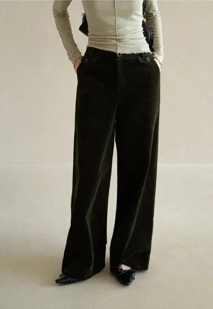 Wide Leg Corduroy Casual Pants