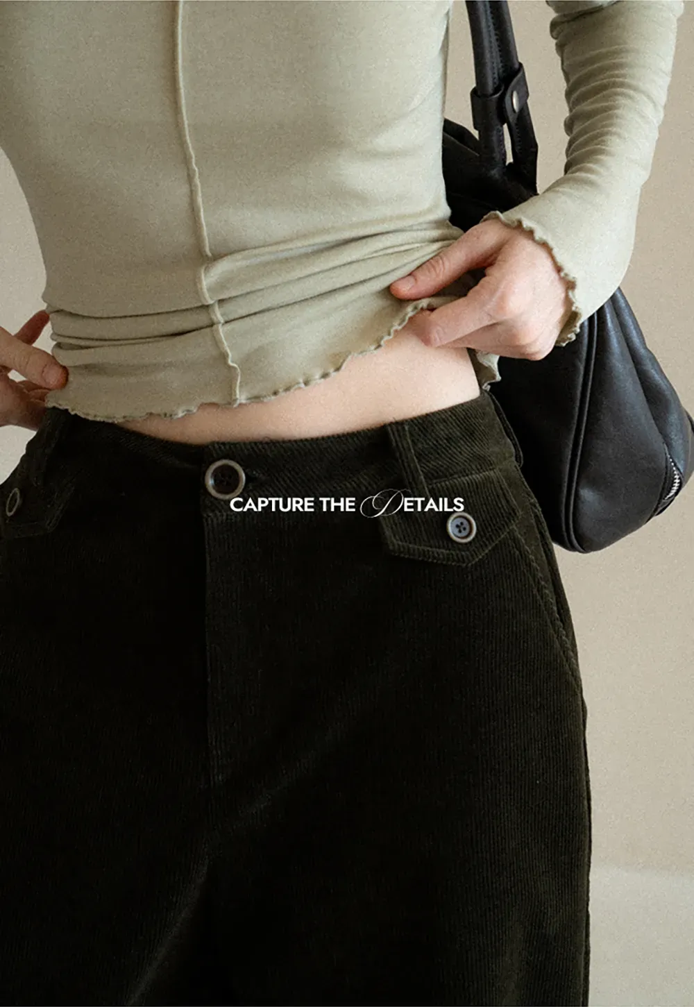 Wide Leg Corduroy Casual Pants