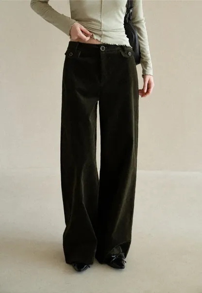 Wide Leg Corduroy Casual Pants