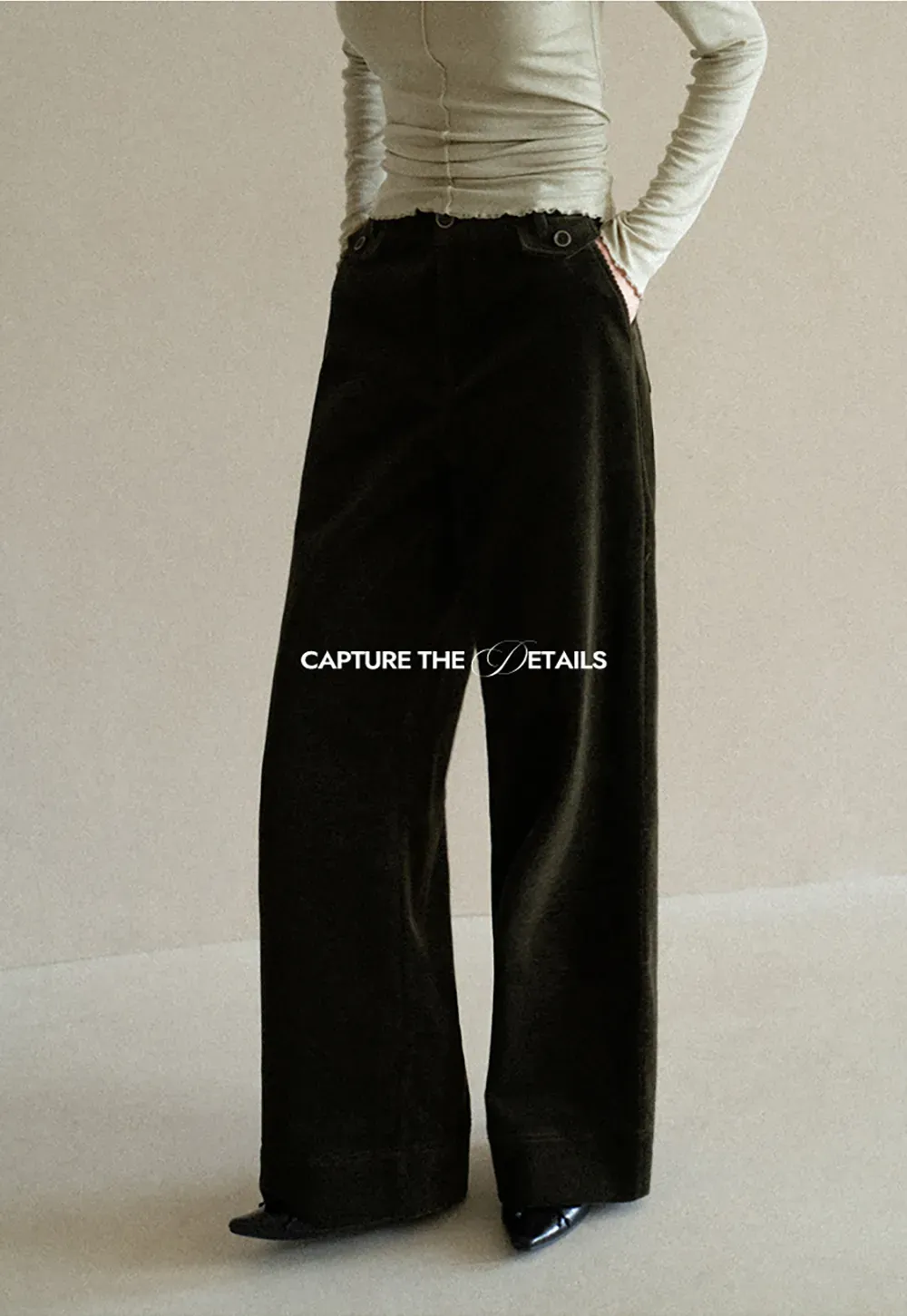 Wide Leg Corduroy Casual Pants