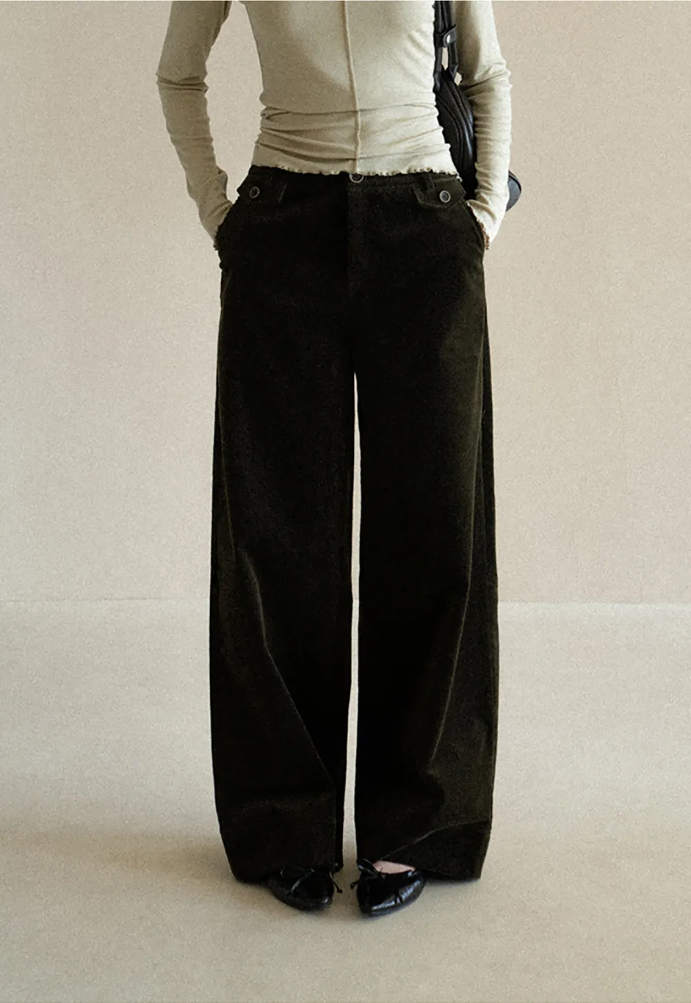 Wide Leg Corduroy Casual Pants