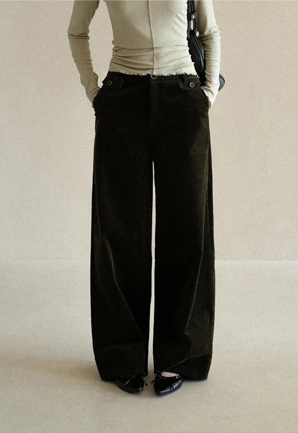 Wide Leg Corduroy Casual Pants