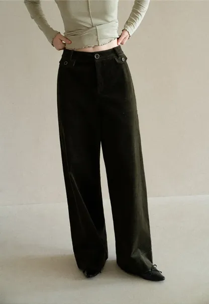 Wide Leg Corduroy Casual Pants