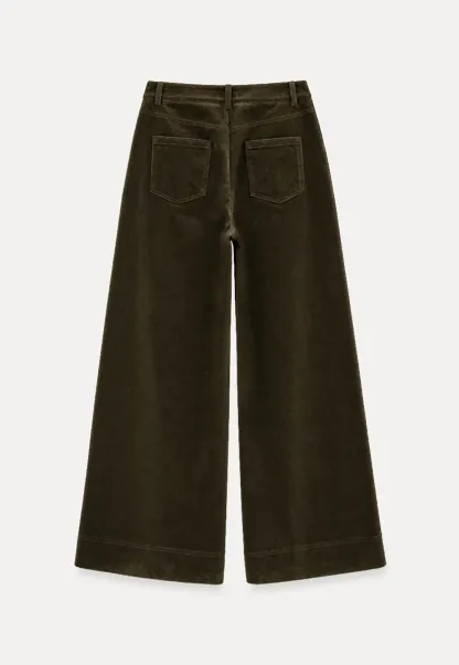 Wide Leg Corduroy Casual Pants