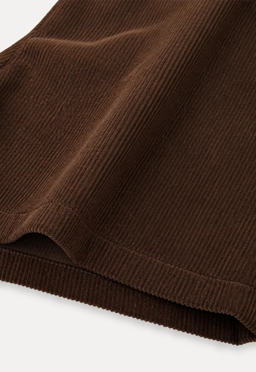 High Waist Corduroy Shorts with Belt Loop