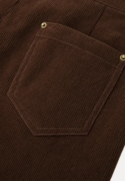 High Waist Corduroy Shorts with Belt Loop