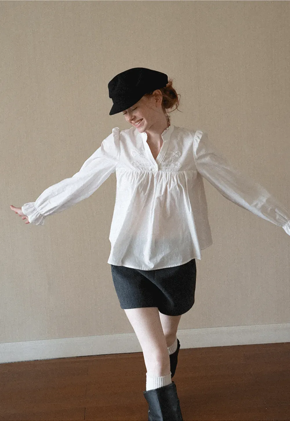 High Waist Button Detail Tailored Shorts