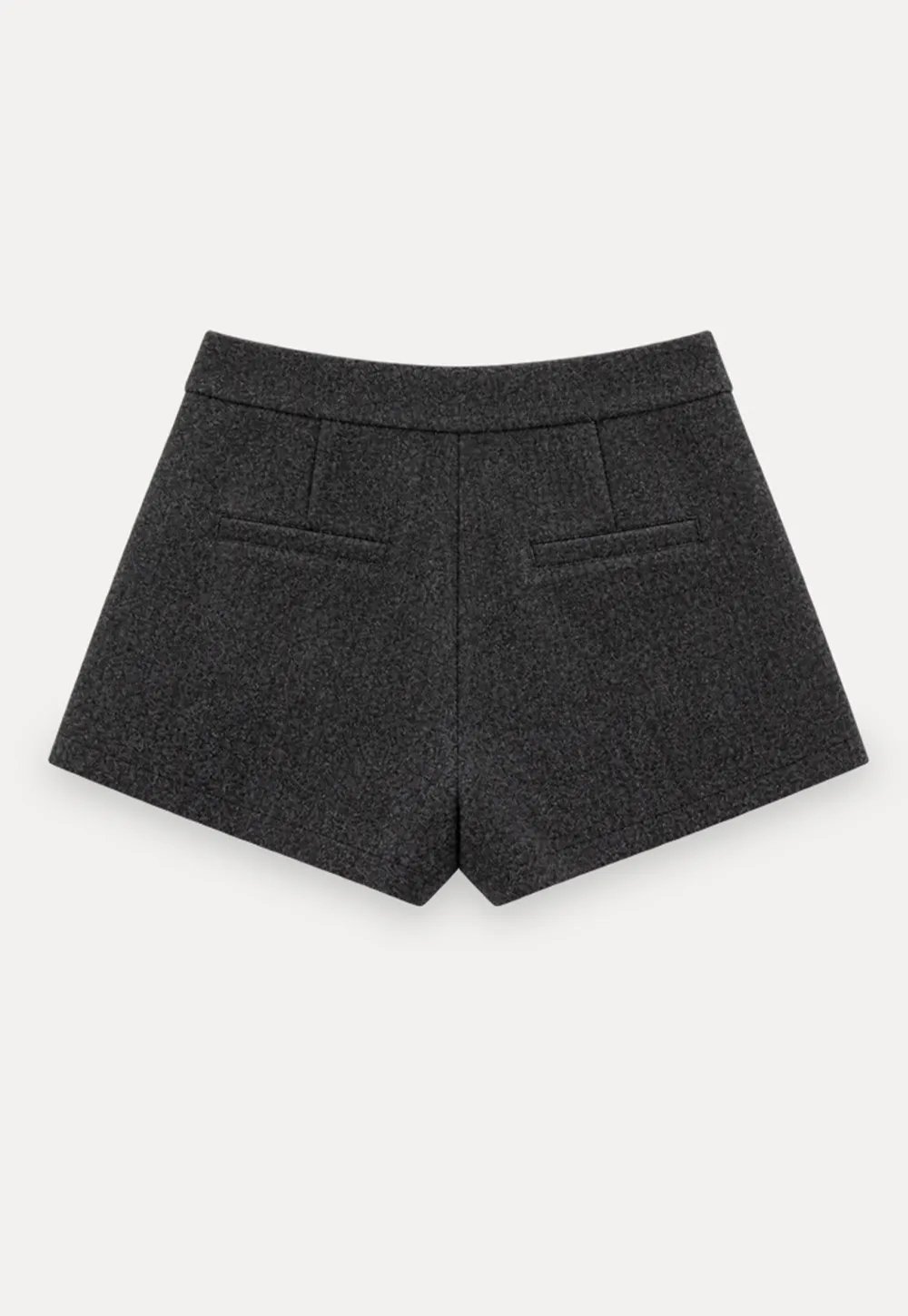 High Waist Button Detail Tailored Shorts