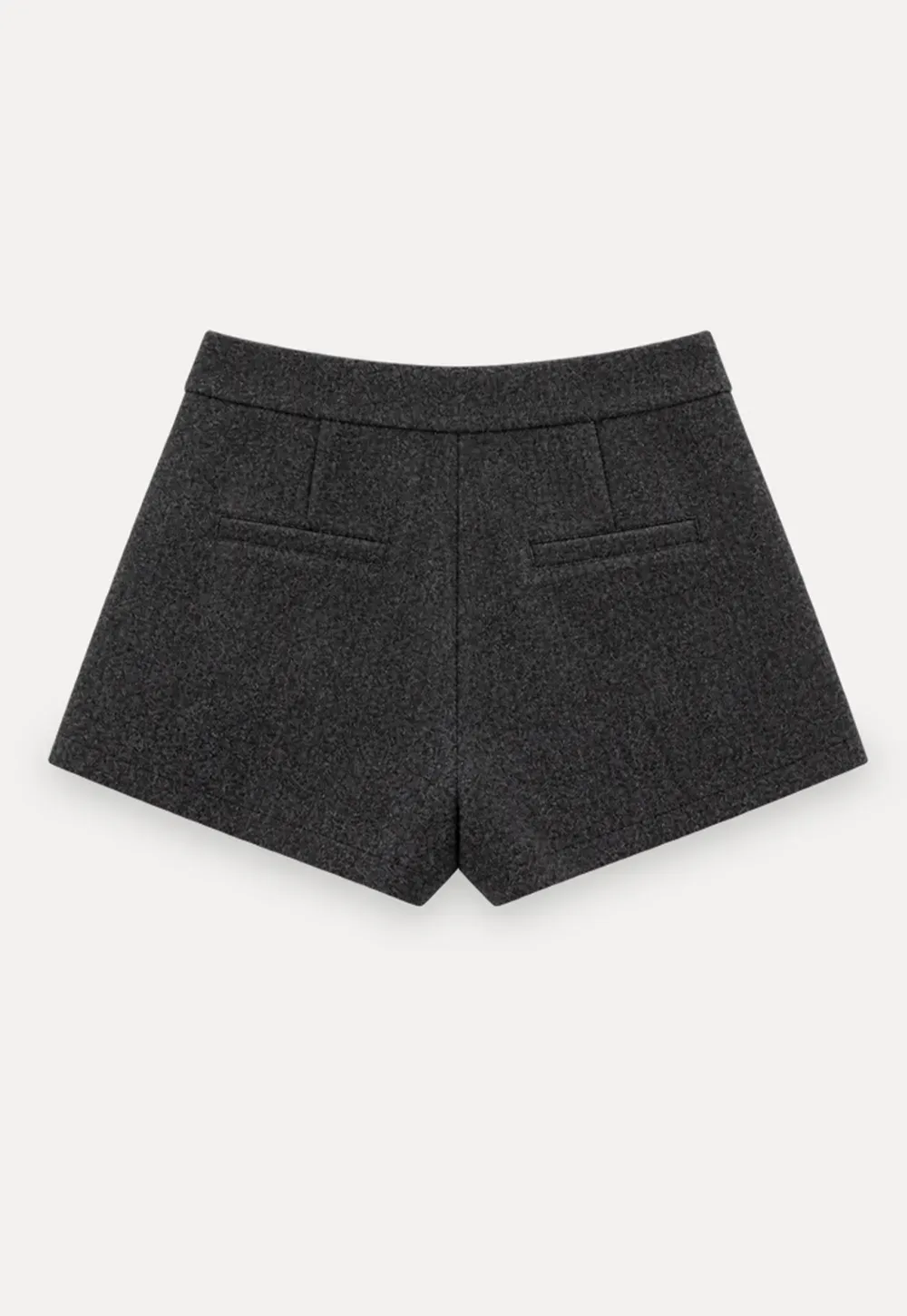 High Waist Button Detail Tailored Shorts