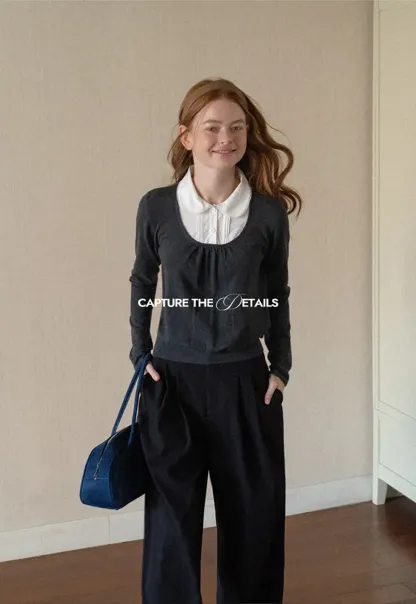 Pleated Wide Leg Casual Pants