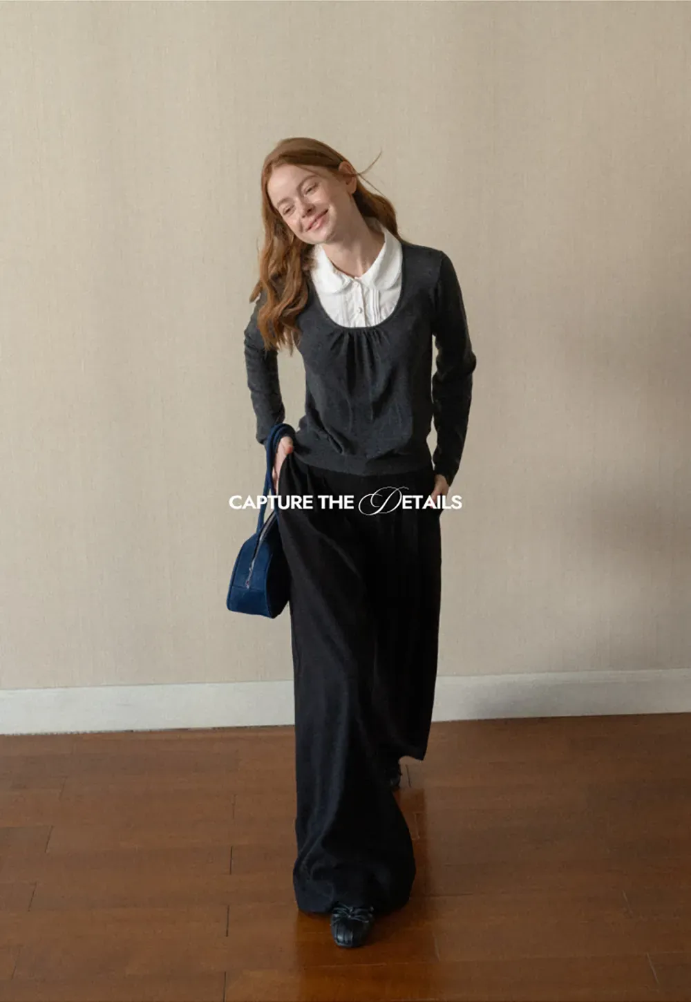 Pleated Wide Leg Casual Pants