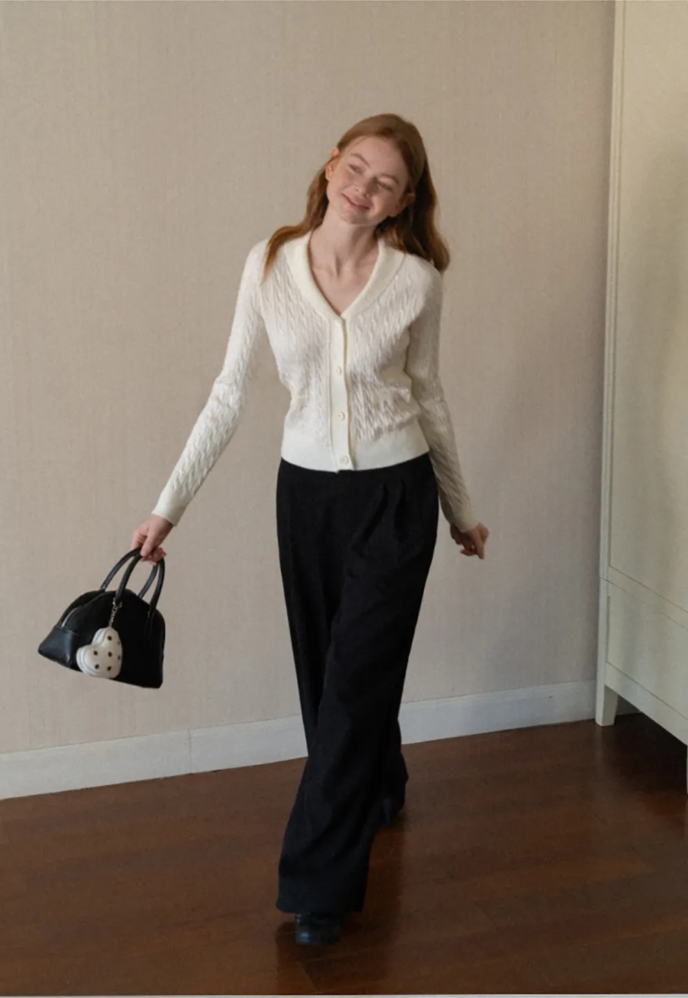 Pleated Wide Leg Casual Pants
