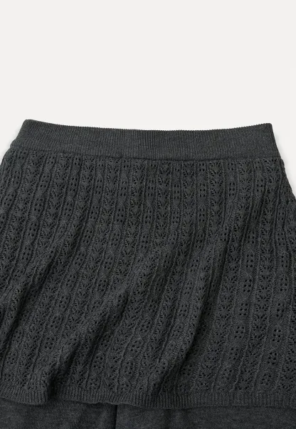Wide Leg Ribbed Knit Casual Pants