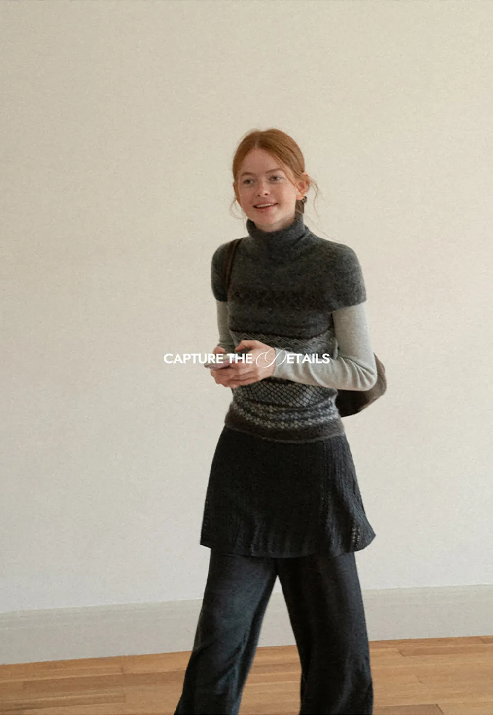 Wide Leg Ribbed Knit Casual Pants