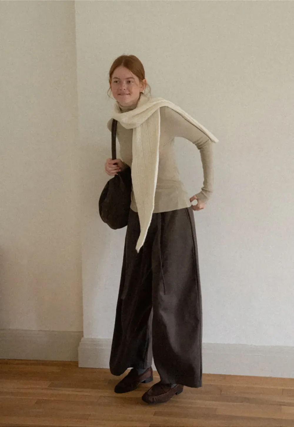 High Waist Wide Leg Pleated Casual Pants